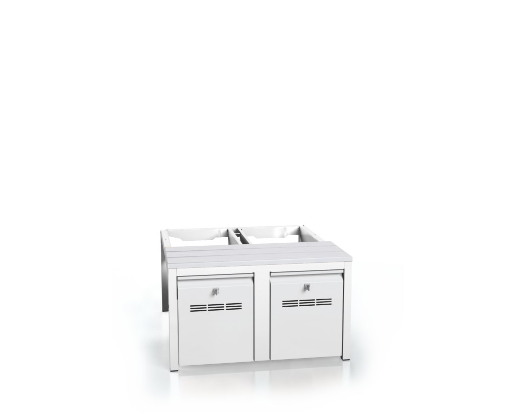 Benches with PVC sticks - with drawers for footwear 375 x 700 x 800
